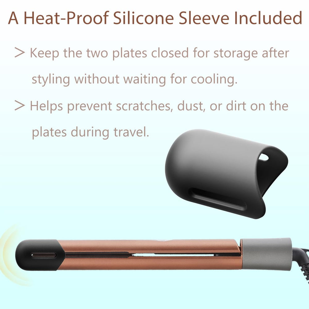 NITION flat iron styling hair on model showing sleek finish and improved shine