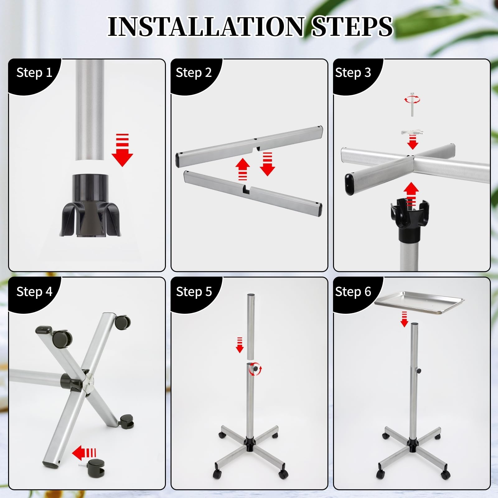 Niuadage tray in salon setting showing mobility and convenience during appointments