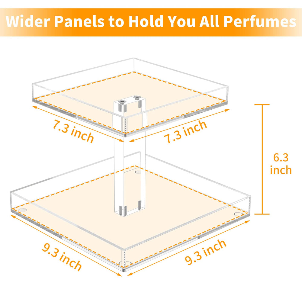 NIUBEE bottom tier holding larger bottles demonstrating space-saving and organized benefit