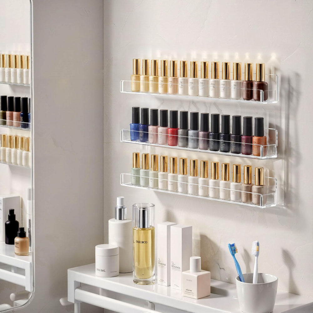 NIUBEE installed above vanity freeing countertop space and organizing polish