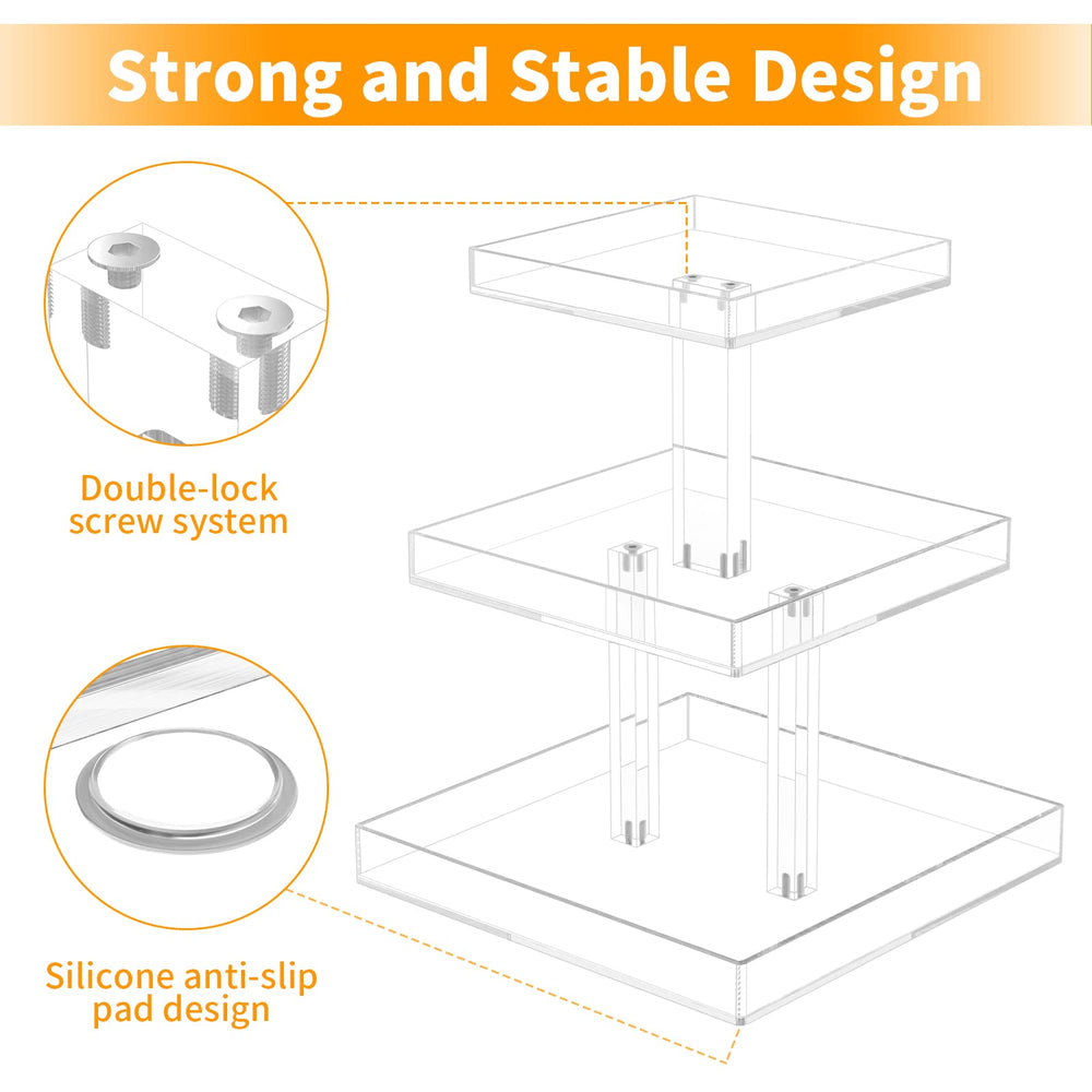 NIUBEE anti-slip feet under organizer preventing slips and protecting surfaces