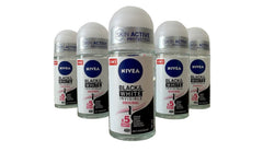 NIVEA roll-on being applied underarm demonstrating dry, residue-free benefit