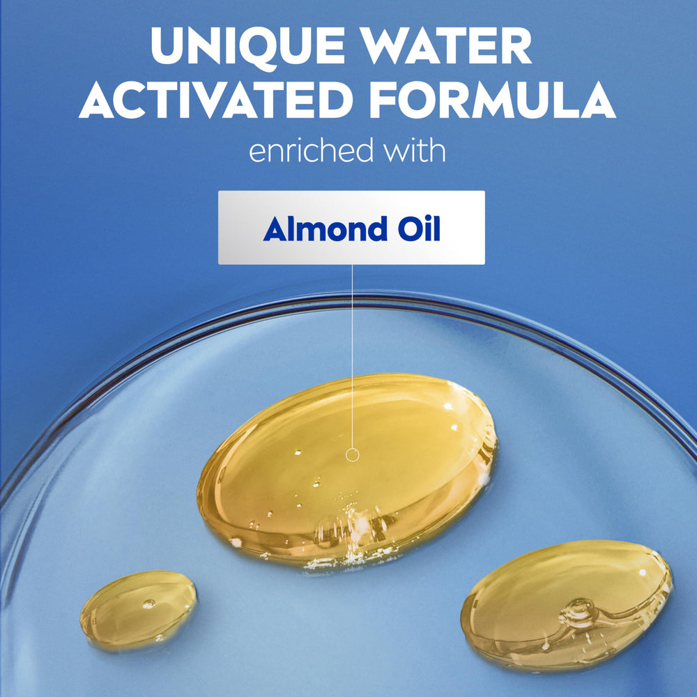 NIVEA applying lotion to wet arm in shower for fast hydration