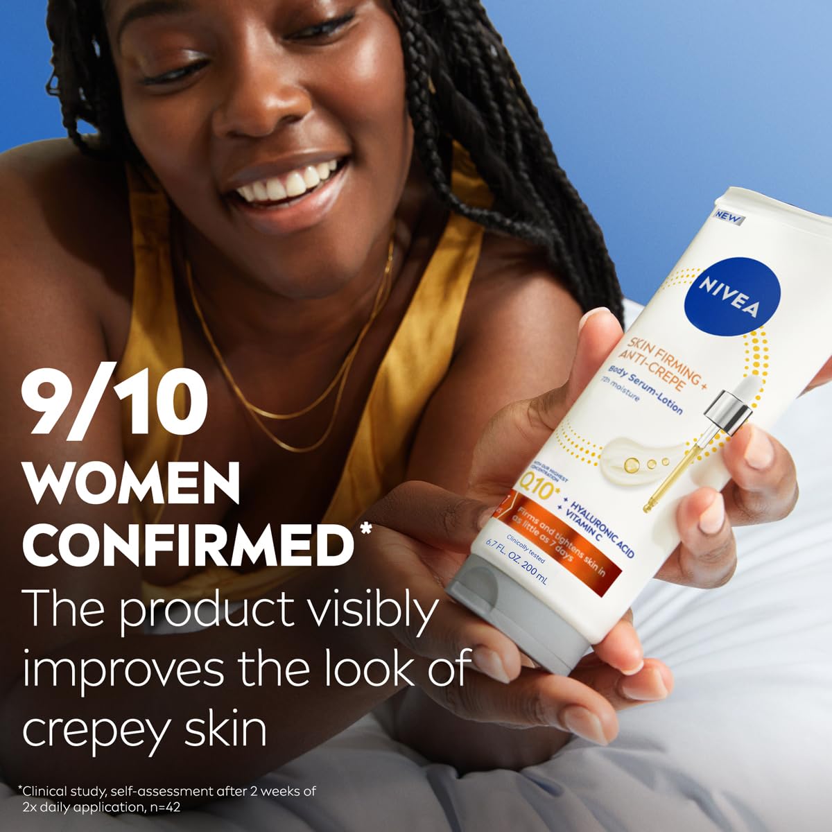NIVEA on bathroom counter in lifestyle shot, suggests routine-friendly benefit