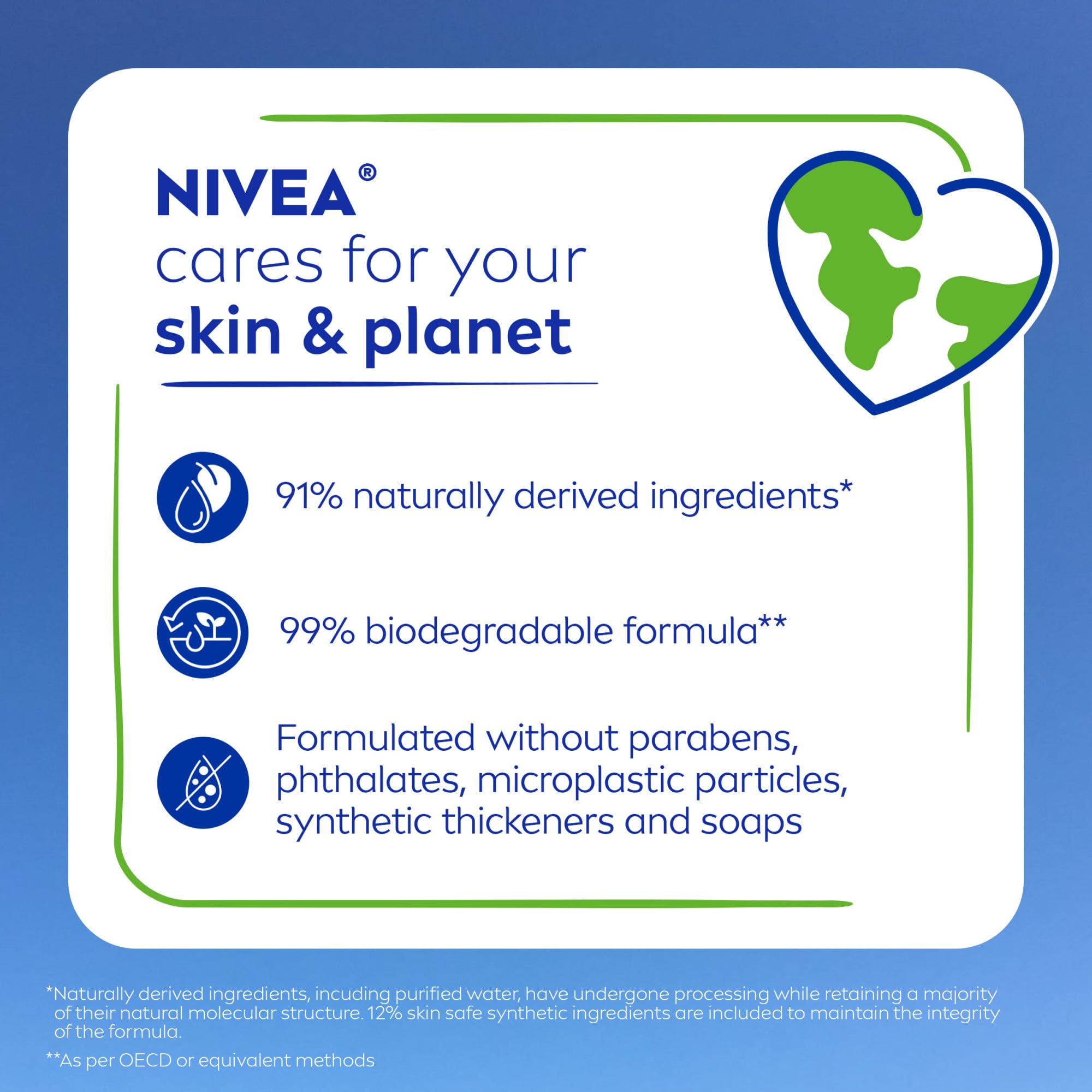 NIVEA lifestyle bathroom scene suggesting daily shower routine and calming scent