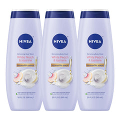 NIVEA front packaging showing white peach and jasmine scent and nourishing benefits