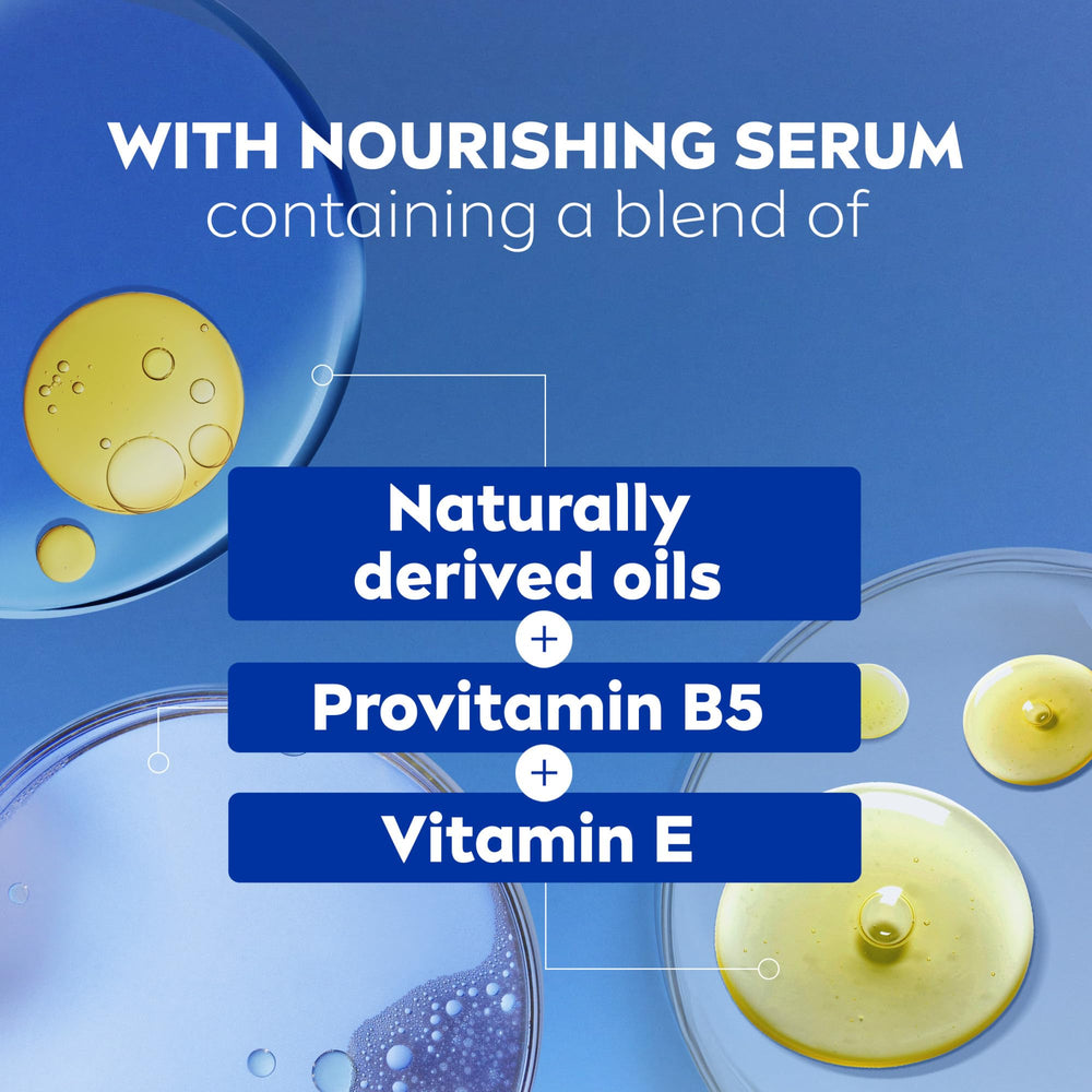 NIVEA visual with peach fruit and jasmine flower illustrating natural fragrance notes