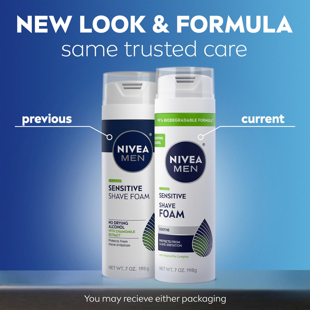 NIVEA MEN close-up of foam texture demonstrating softening action