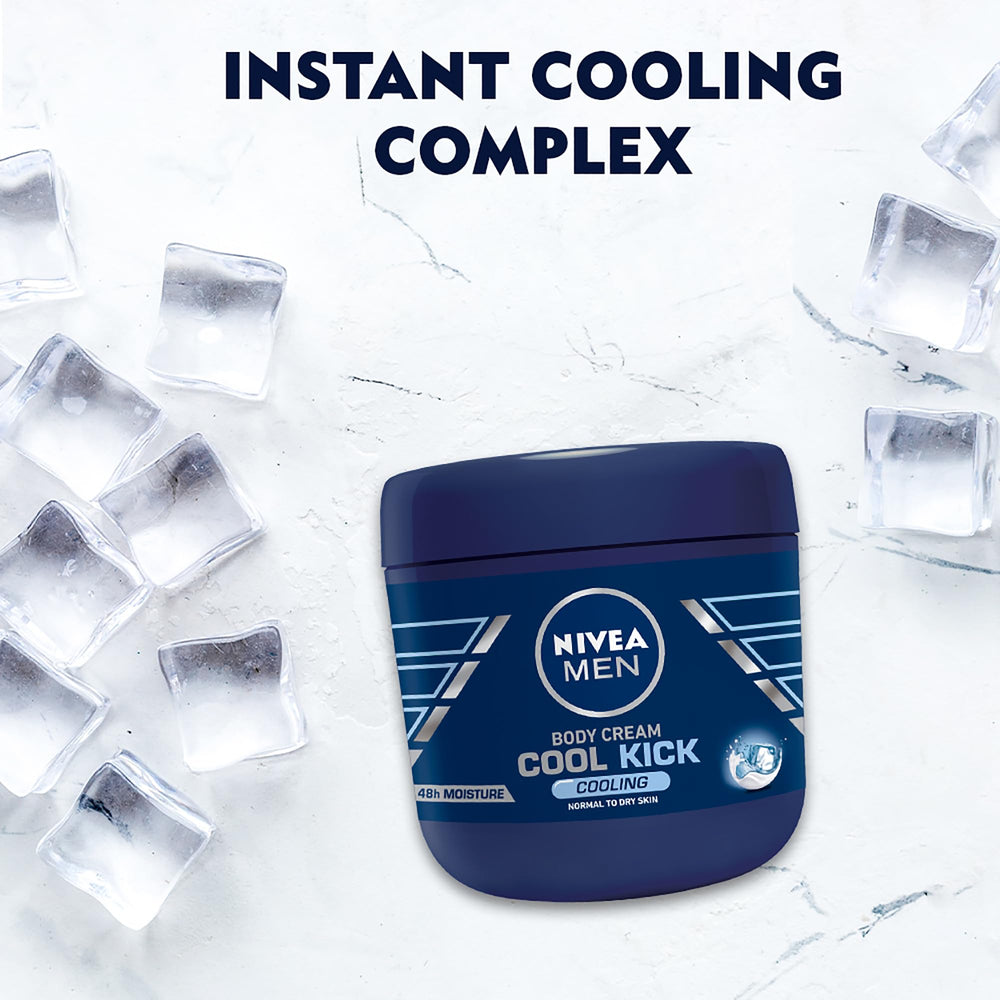 NIVEA Men cream being applied on forearm for instant freshness and hydration