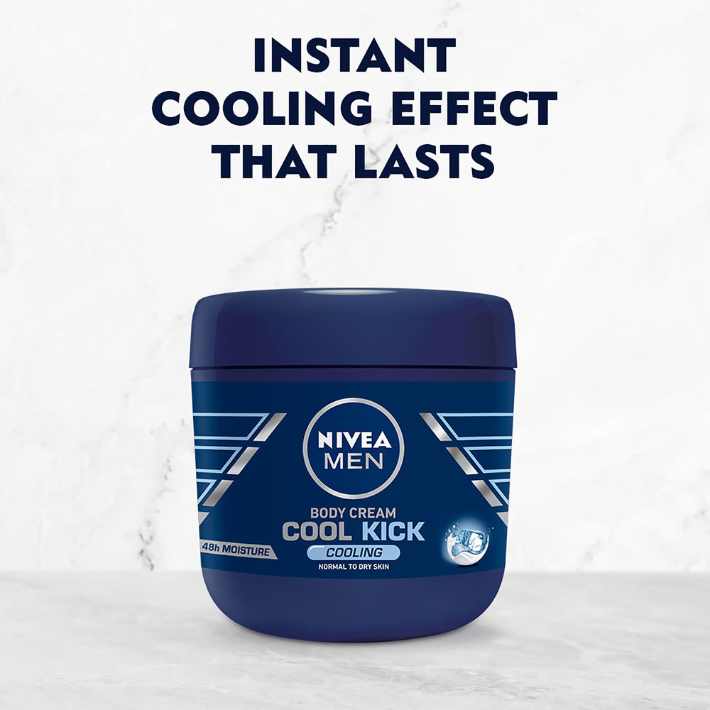 NIVEA Men pump dispenser delivering measured cooling cream for convenience