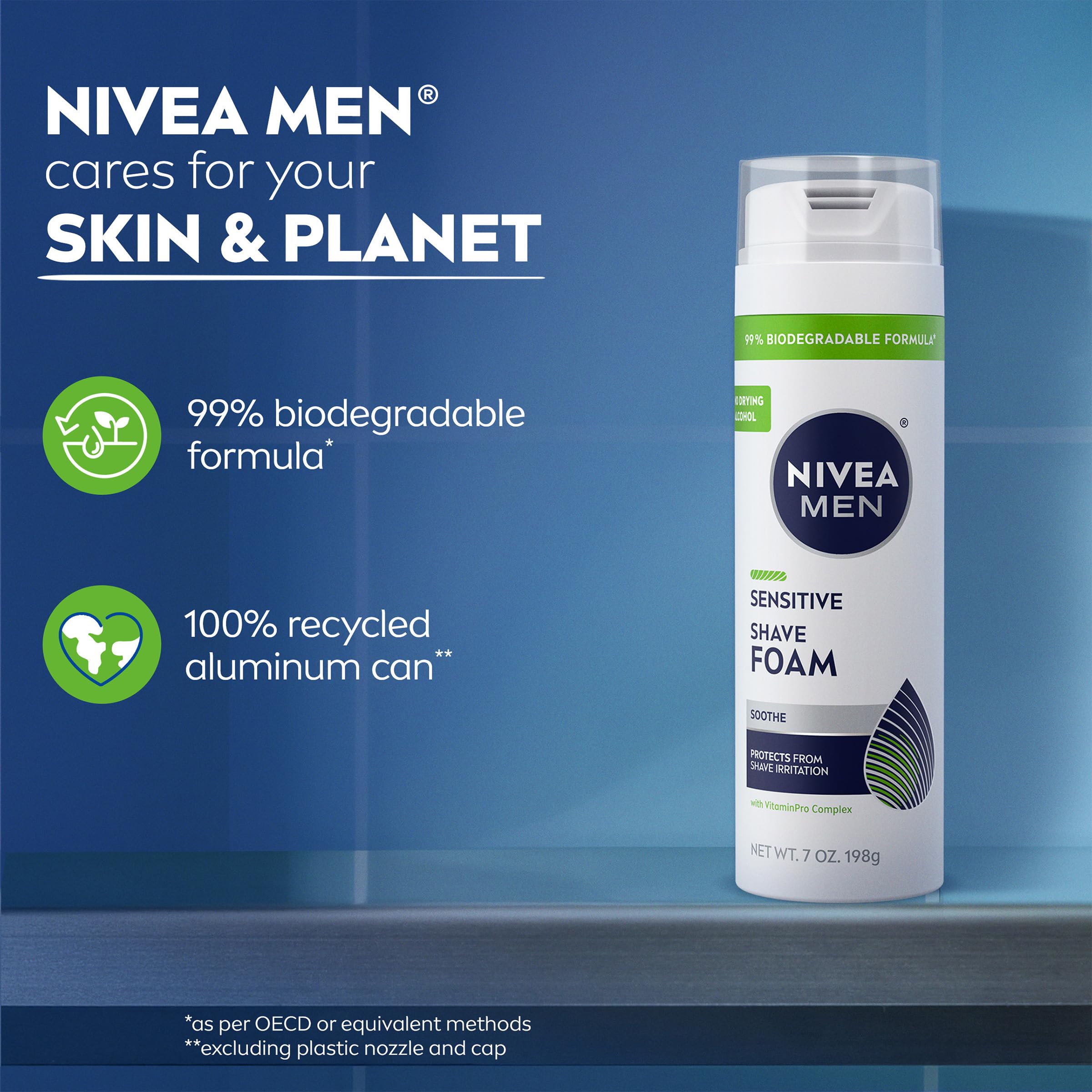 NIVEA MEN dermatologically tested badge close-up assuring skin compatibility