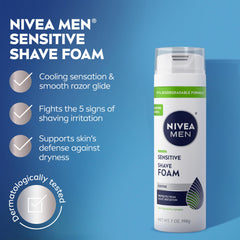 NIVEA MEN dispensing nozzle detail highlighting easy, controlled application