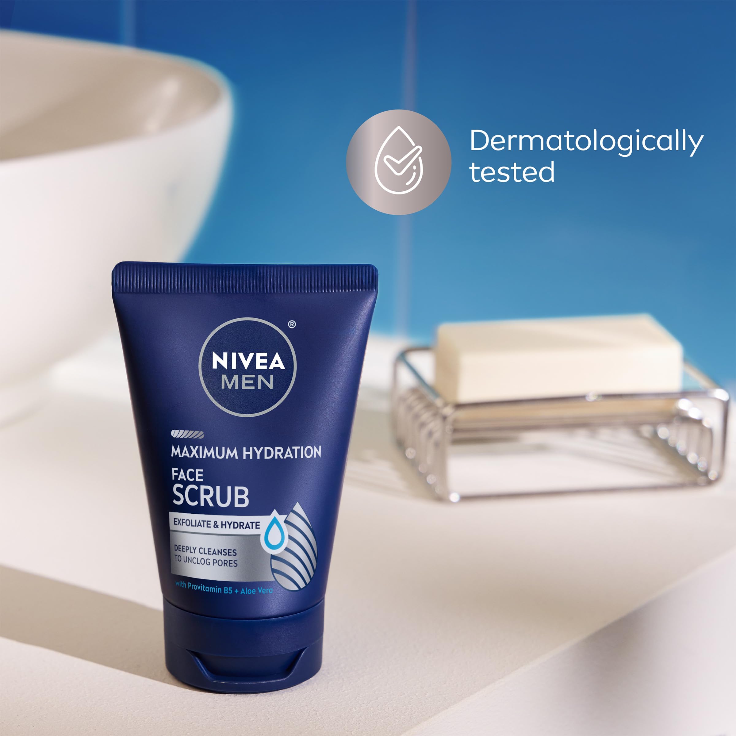 NIVEA MEN after rinse skin result showing smoother, refreshed appearance