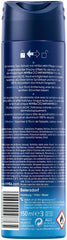 NIVEA Men Fresh Active close-up nozzle demonstrating quick-dry spray benefit