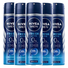NIVEA Men Fresh Active front view showing pack of six and product benefit