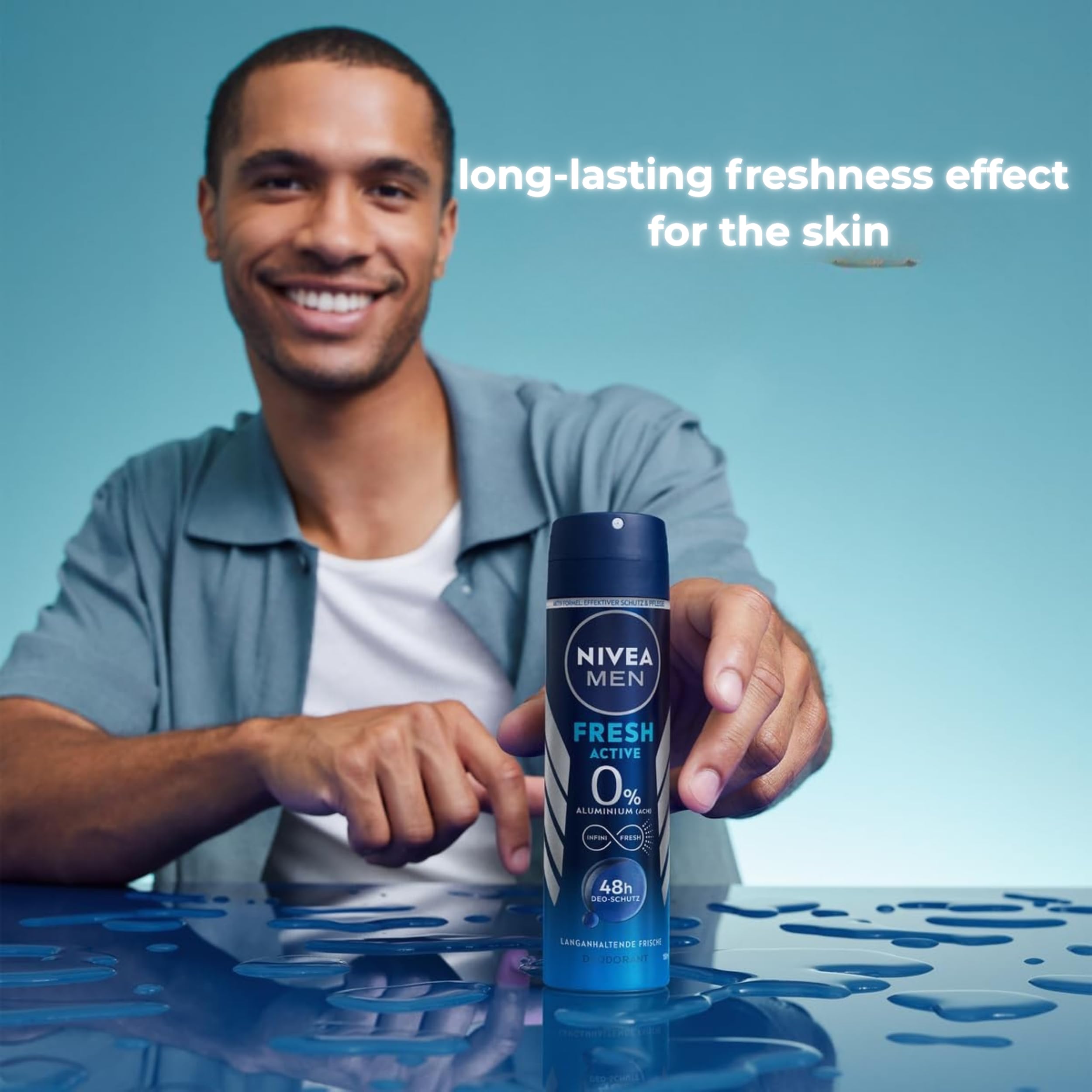 NIVEA Men Fresh Active in morning routine setting conveying confidence all day