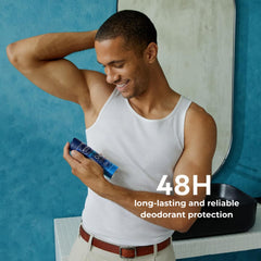 NIVEA Men Fresh Active mist texture over skin illustrating low-residue finish