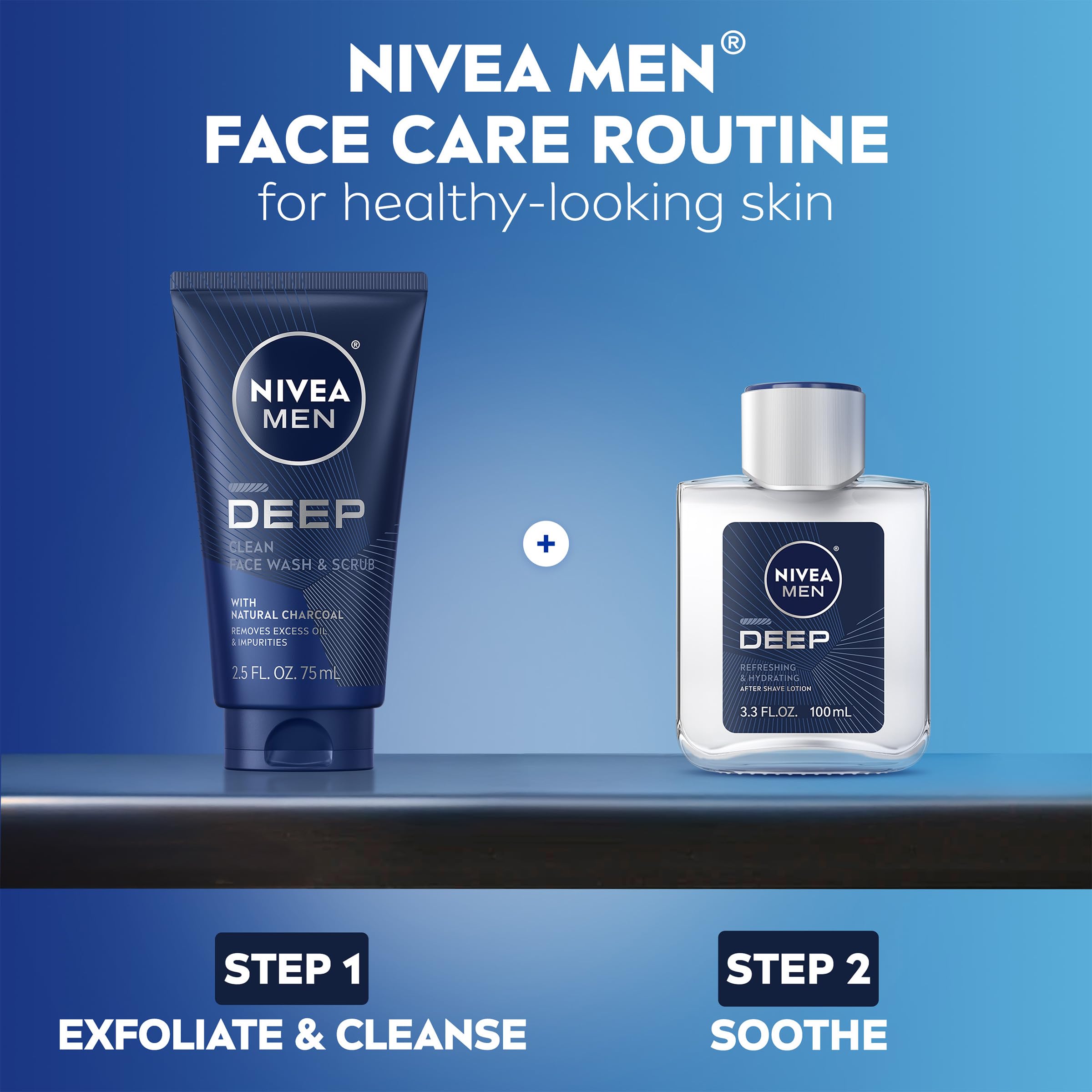NIVEA MEN product label close-up showing ingredients and clean formulation