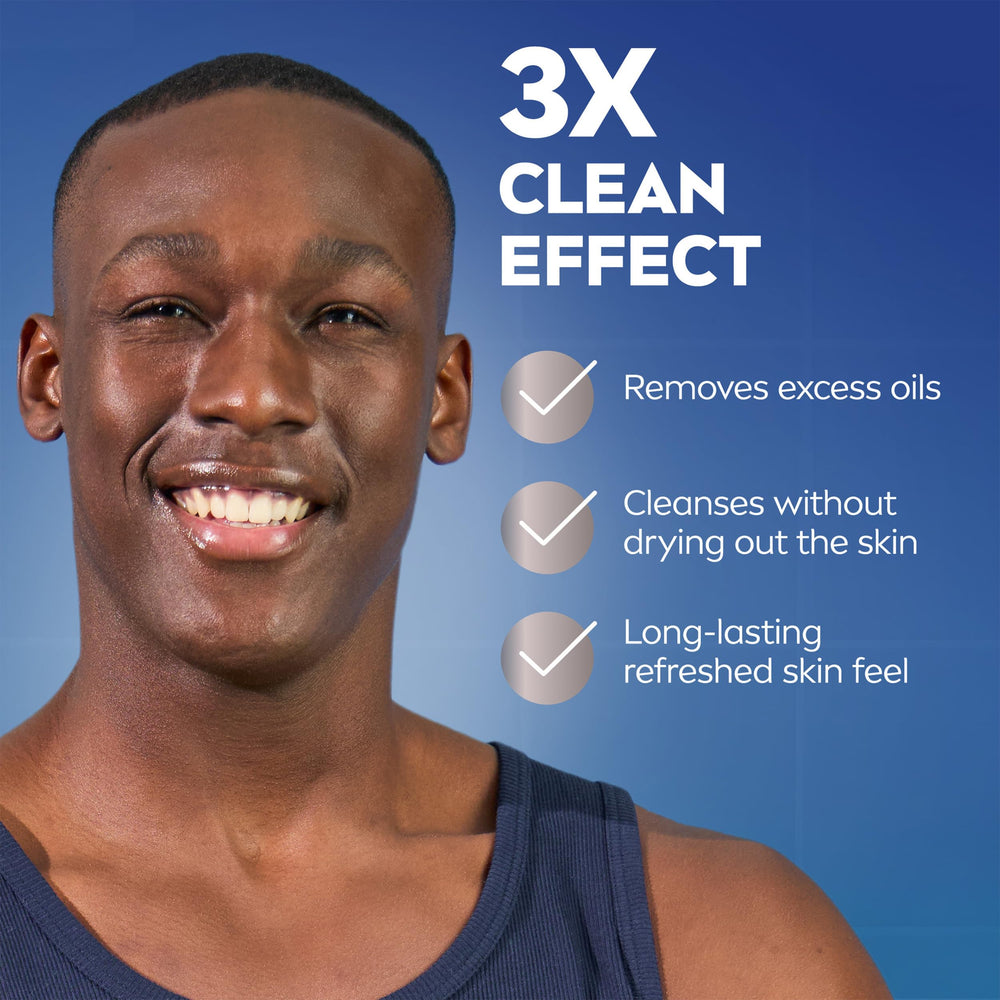 NIVEA MEN tube in hand showing travel-size convenience