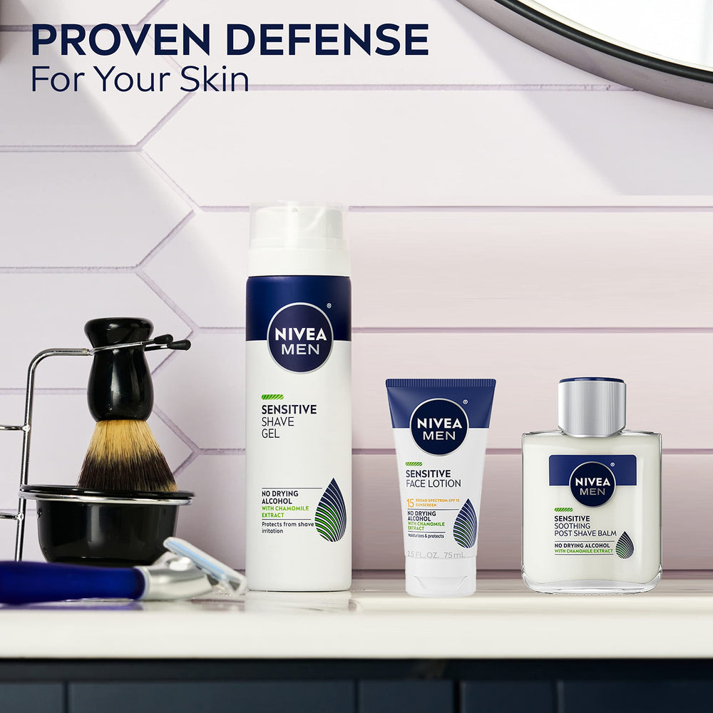 NIVEA MEN tube open with lotion dispensed for easy application benefit