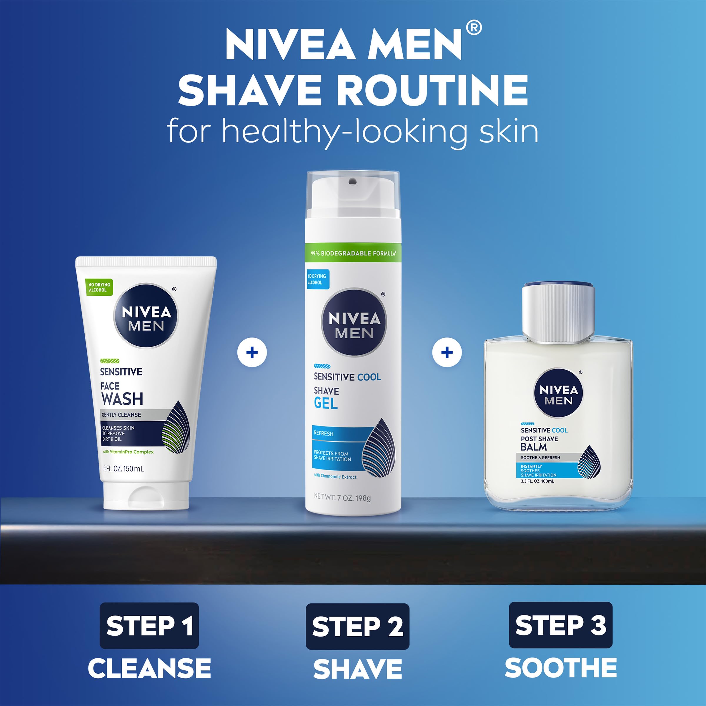 Man applying NIVEA MEN balm for instant cooling and comfort benefit