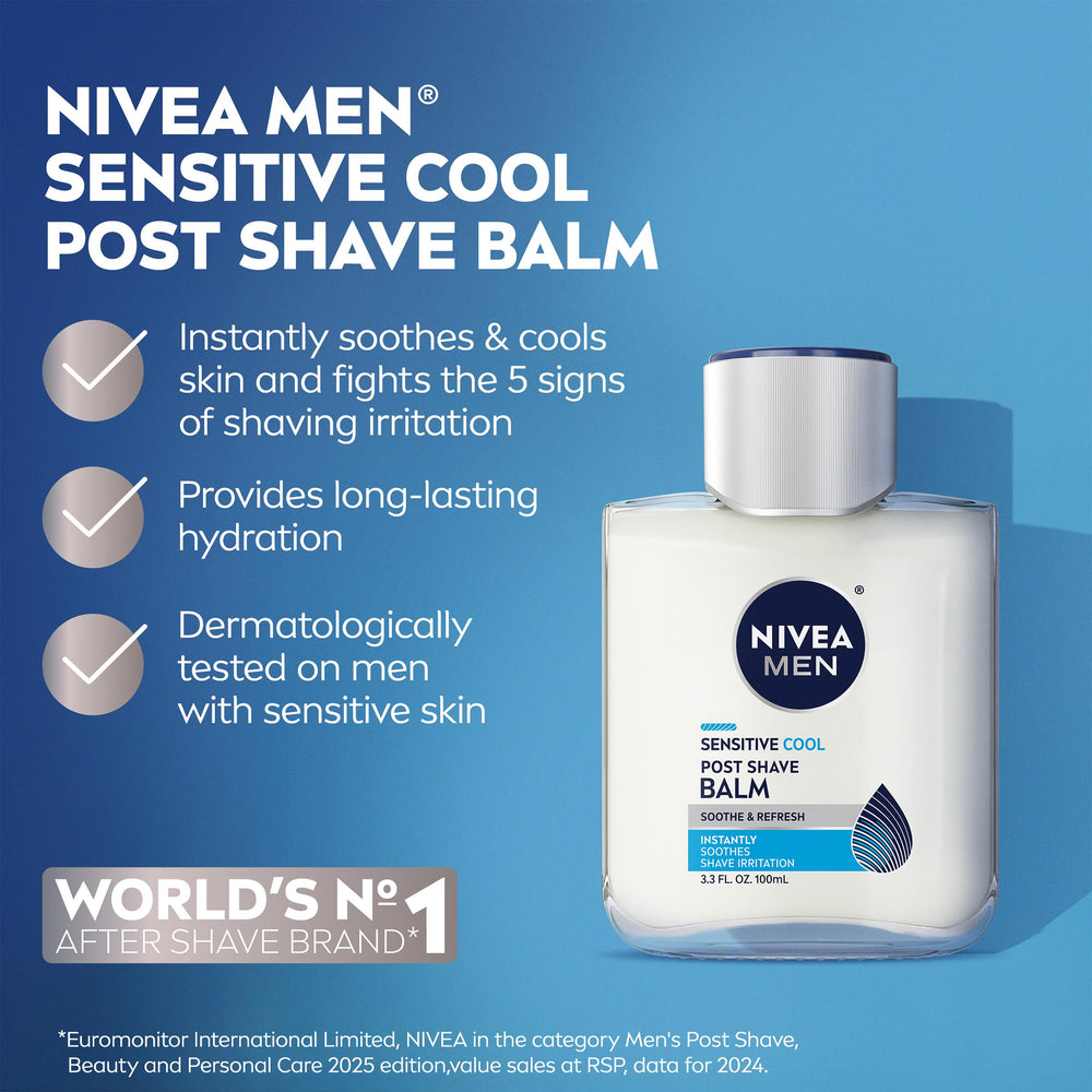 NIVEA MEN balm texture on hand absorbing quickly benefit