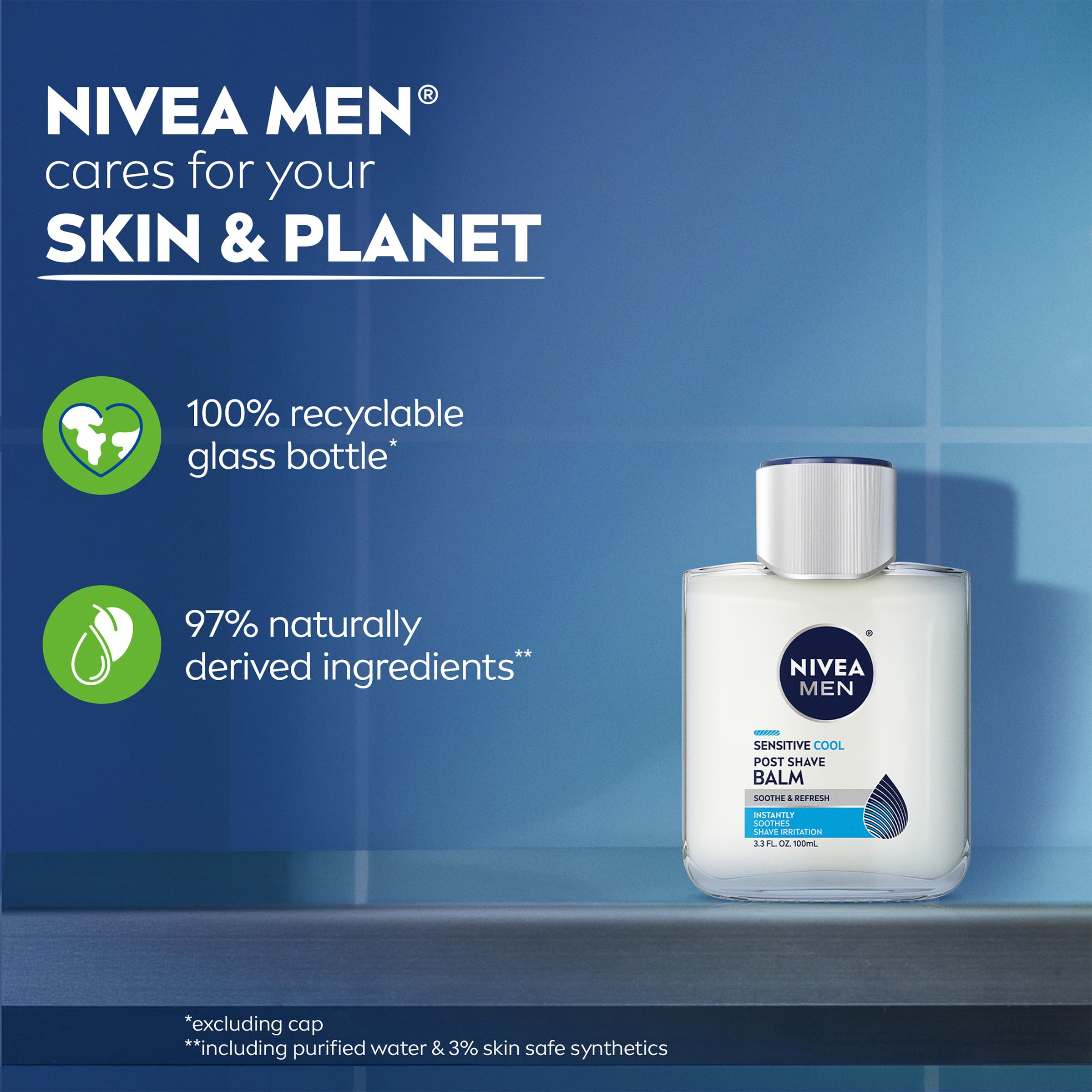 NIVEA MEN bottle in travel kit ready for on-the-go grooming benefit