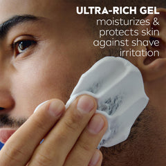 NIVEA MEN close-up of creamy gel texture showing smooth stubble softening