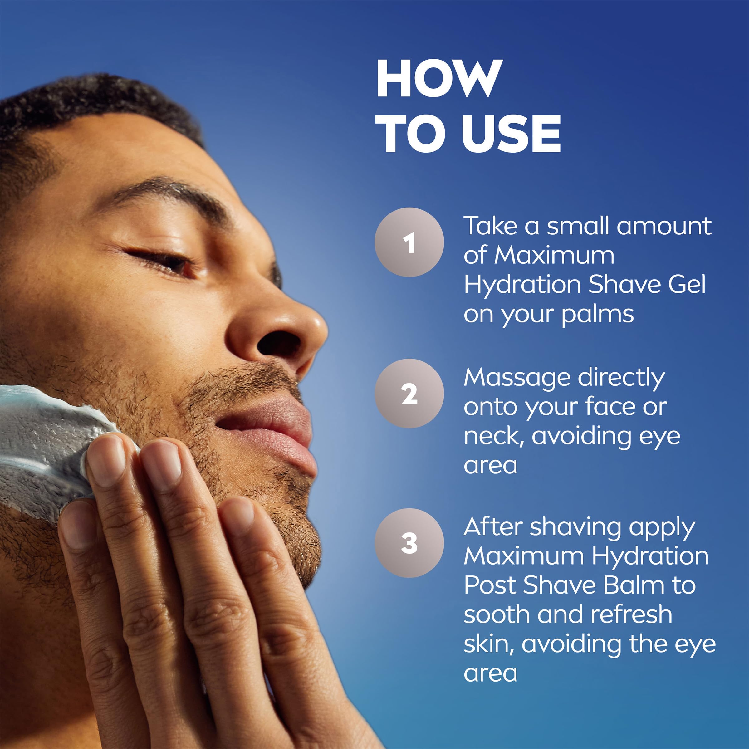 NIVEA MEN in hand showing 7 oz scale for travel and storage planning