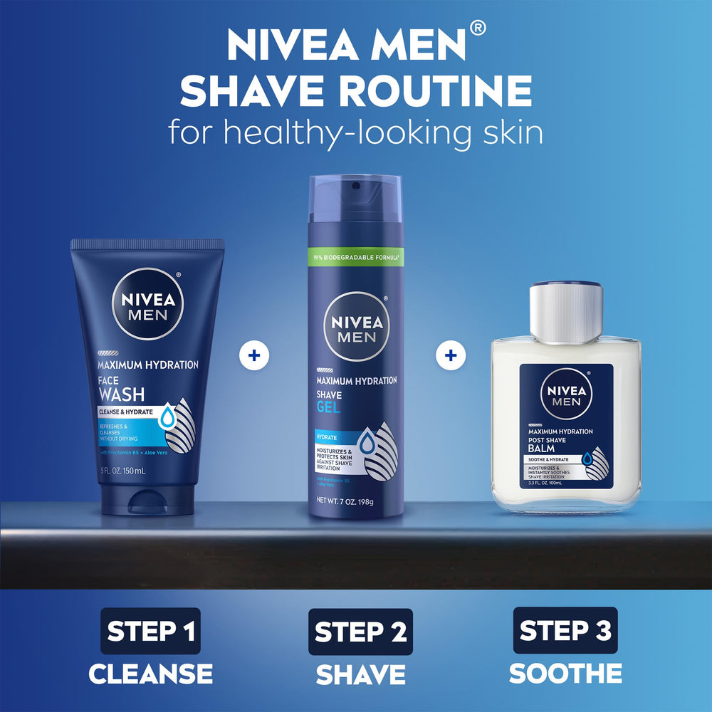 NIVEA MEN three-pack group shot emphasizing value and stock-up option
