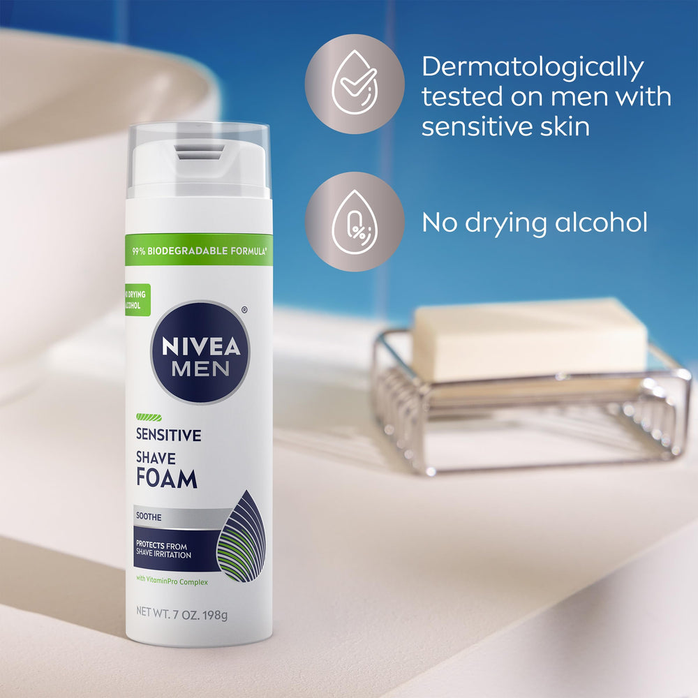 NIVEA MEN product in bathroom lifestyle scene for everyday grooming use