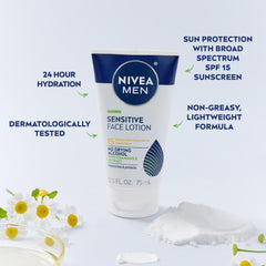 NIVEA MEN cream texture on hand showing lightweight absorption benefit