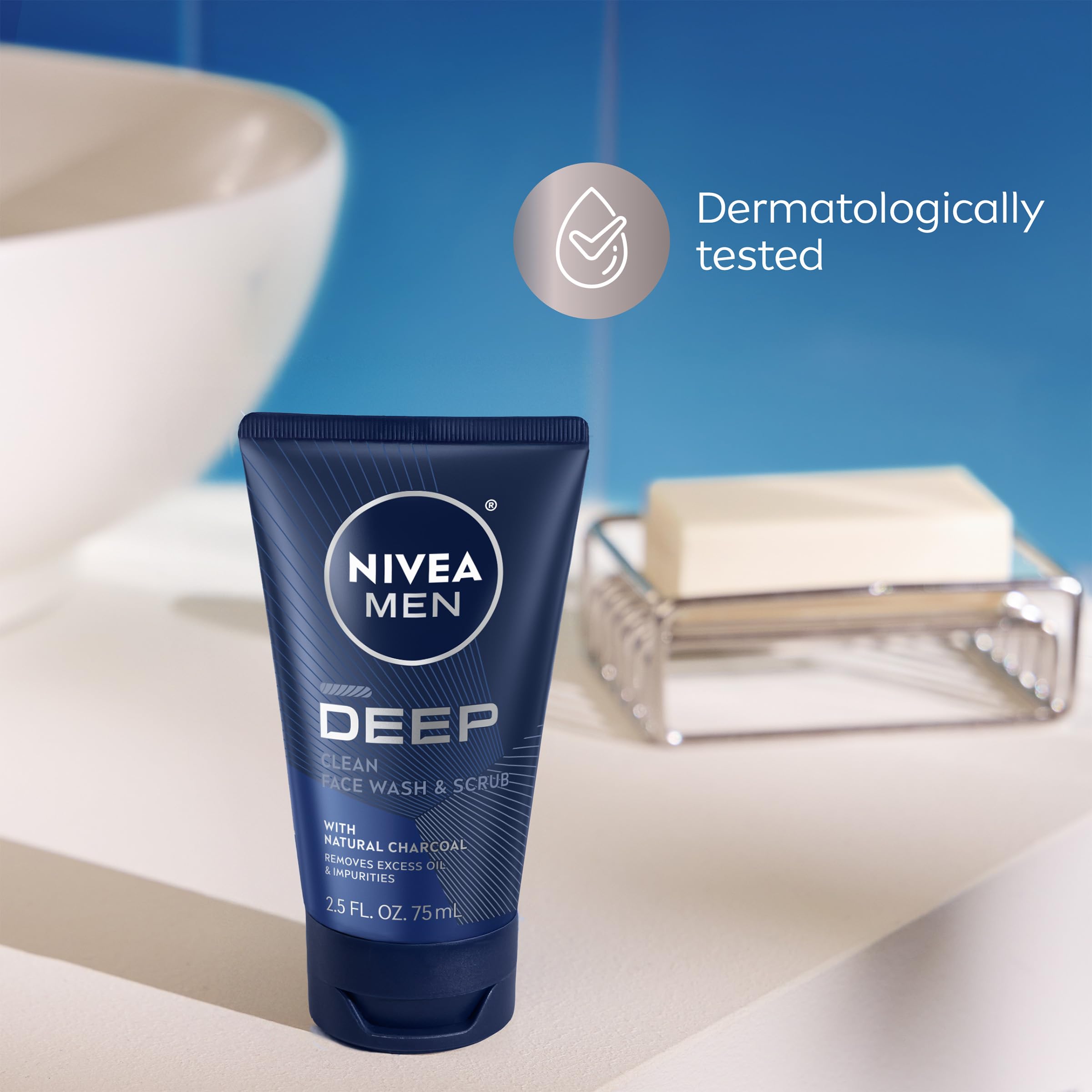 NIVEA MEN three tubes arranged to show multipack convenience and value
