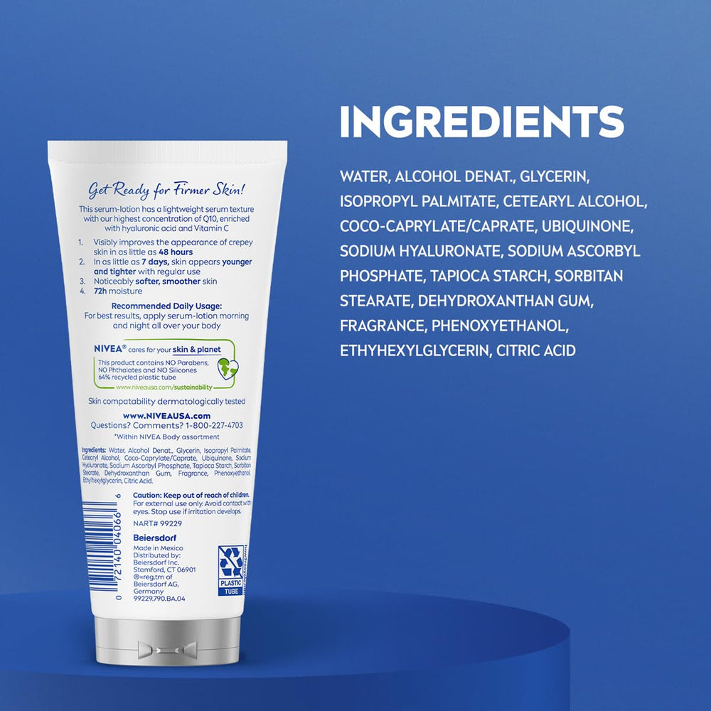 NIVEA packaging mark indicating recycled plastic, highlights eco-conscious benefit