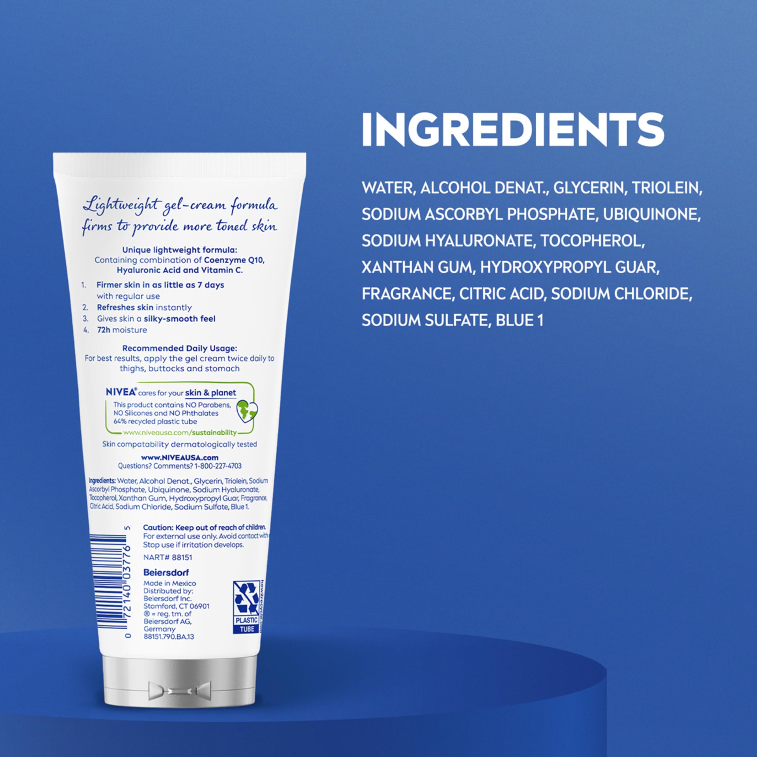 NIVEA tube in hand for size comparison and travel-friendly portability