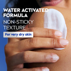 NIVEA three bottles size comparison held in a hand for scale
