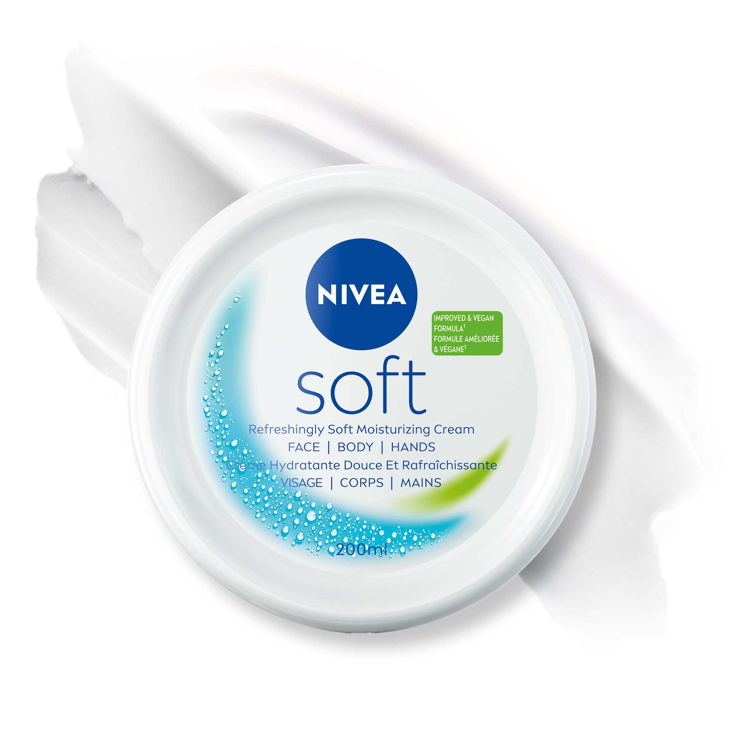NIVEA soft front jar showing clean packaging and size benefit
