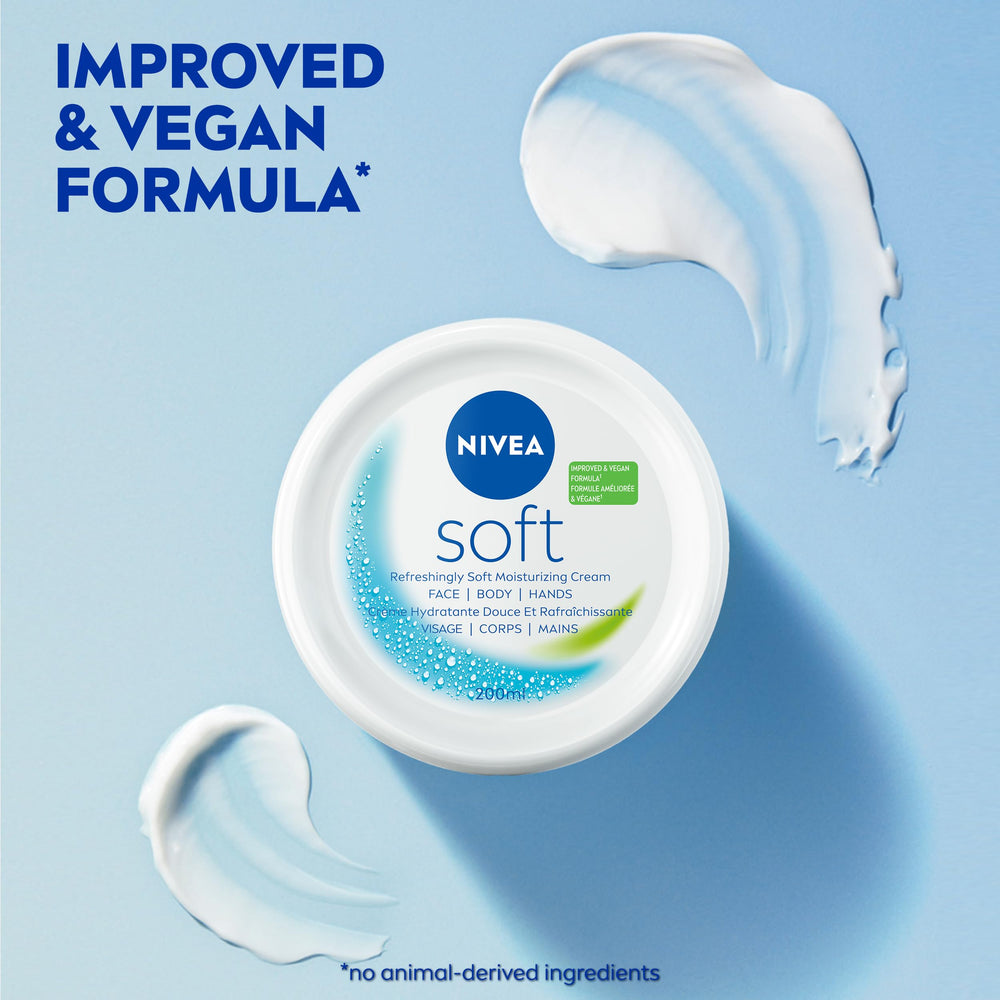 NIVEA soft jar inside travel bag for on-the-go moisturization