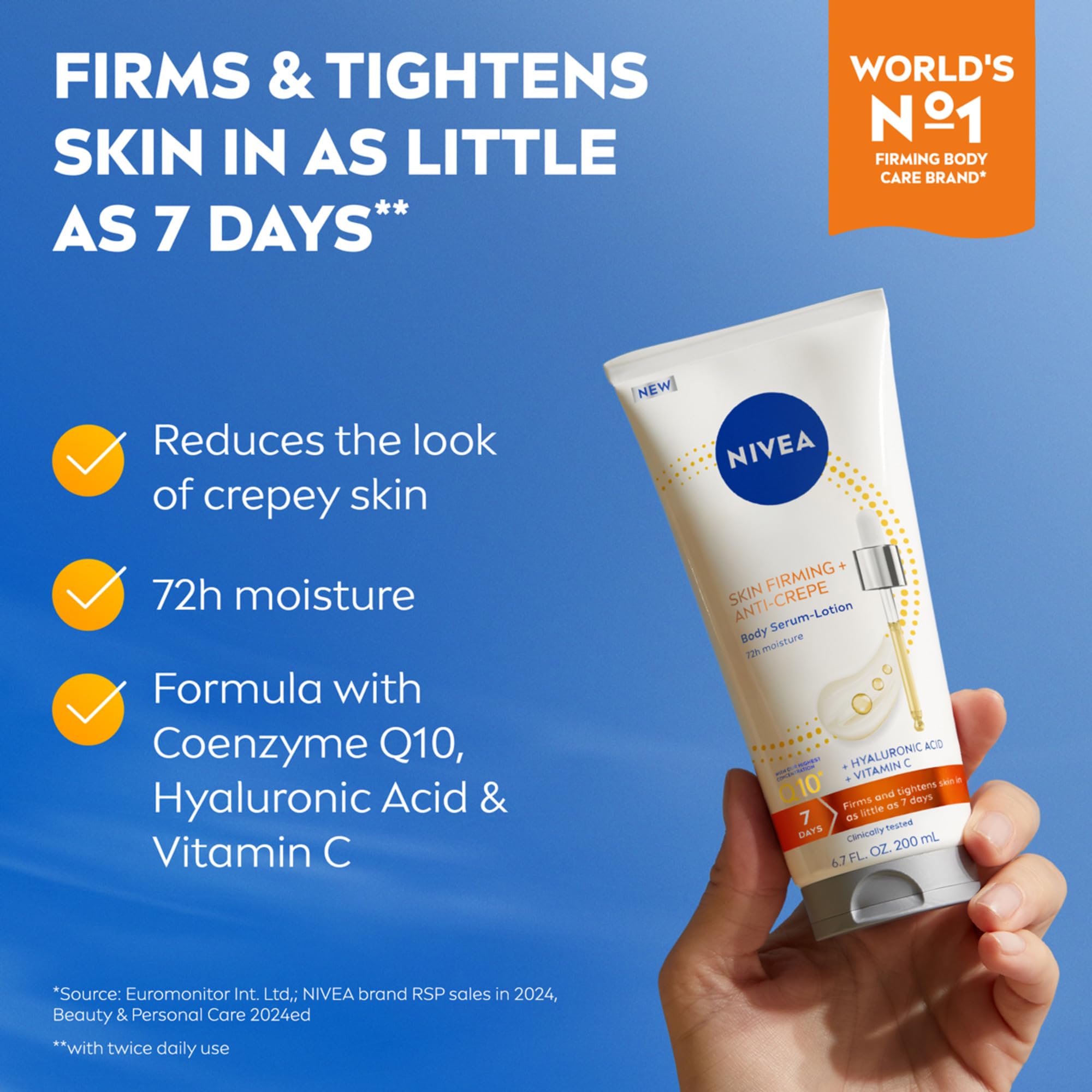 NIVEA close-up of smooth serum texture, illustrating quick absorption benefit