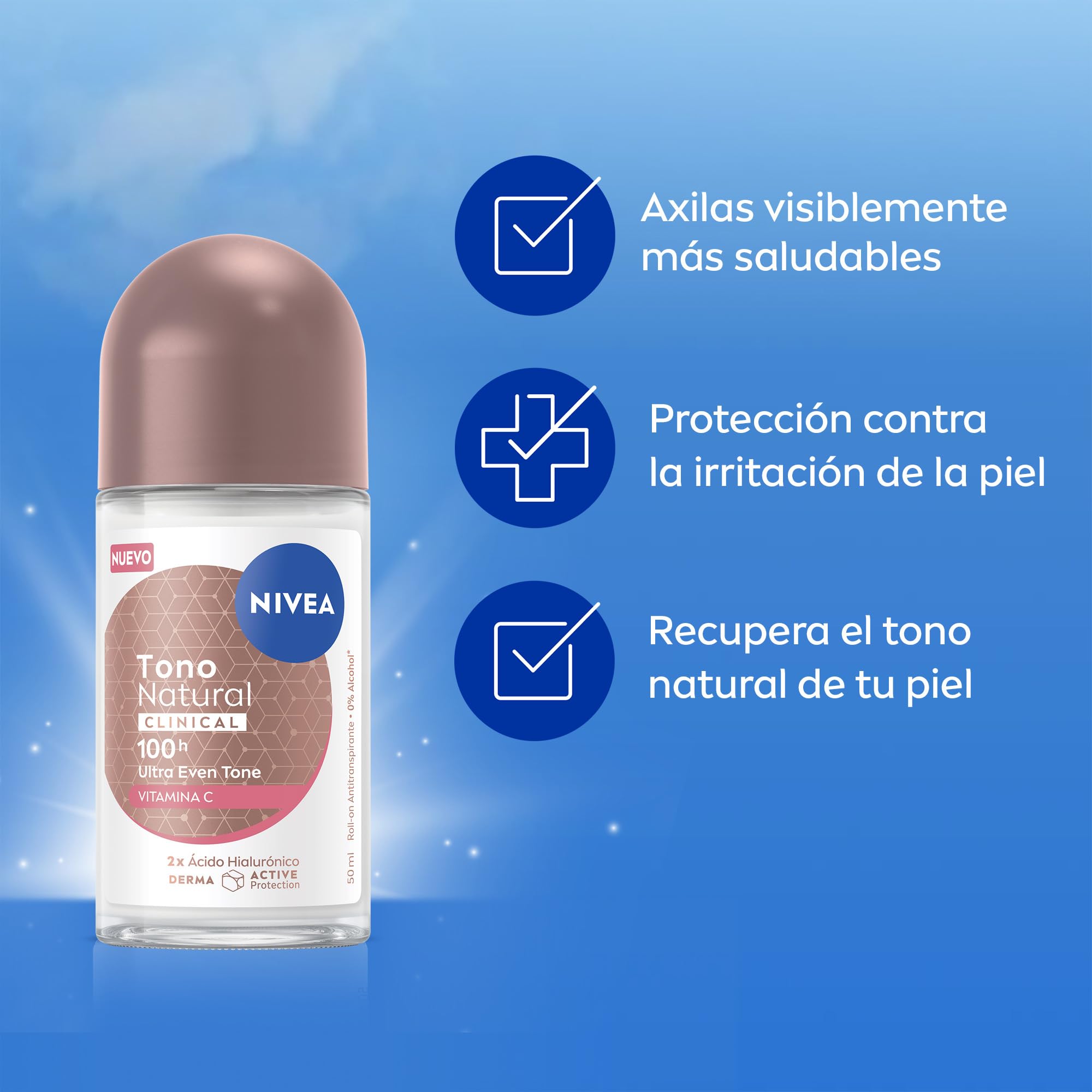 NIVEA woman applying underarm showing easy use and confidence boost