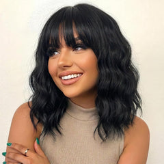 Nnzes front view packaging showing ready-to-wear wig and clear styling benefits