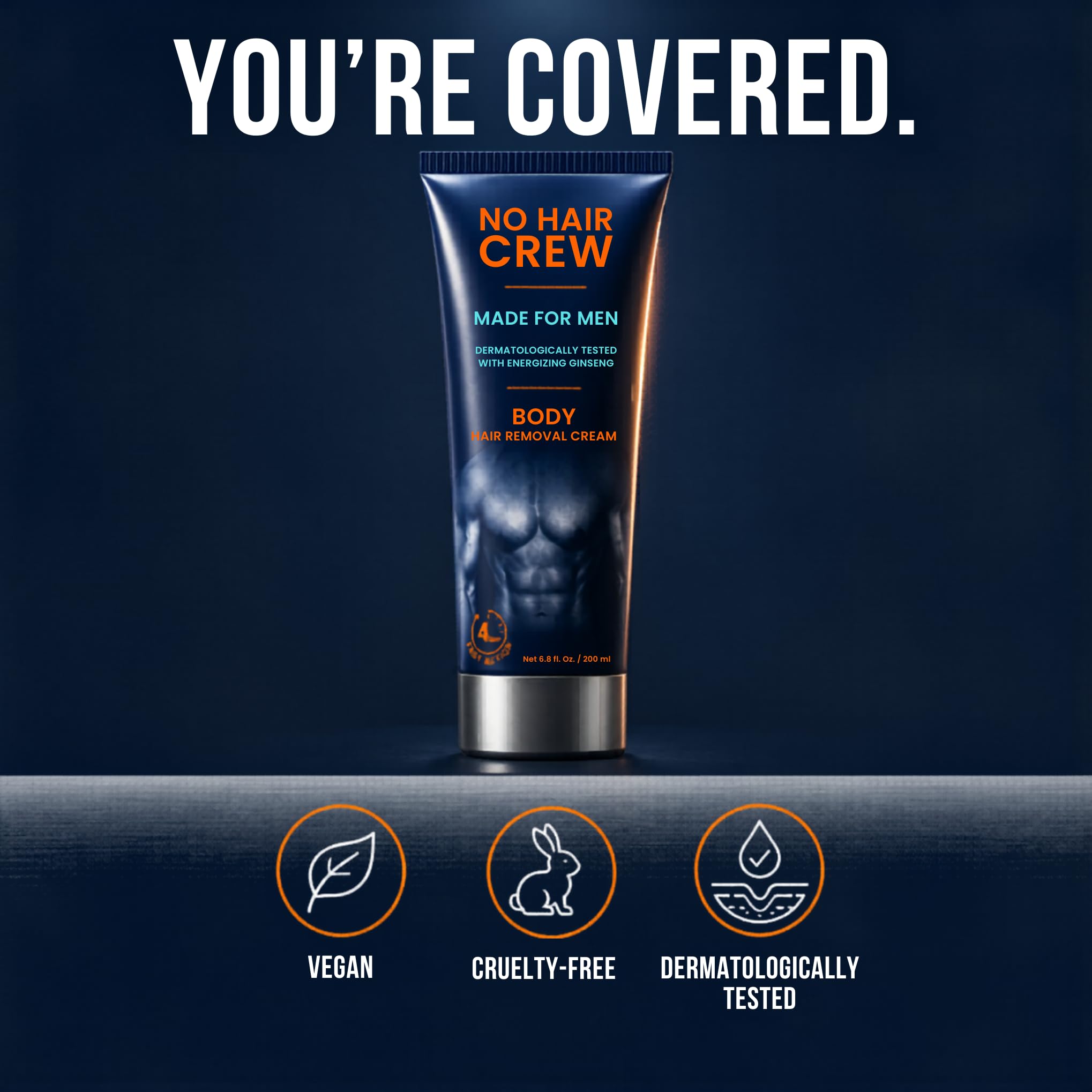 No Hair Crew ginseng visual emphasizing energizing natural ingredient benefits