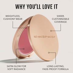 No Makeup Makeup angled brush detail displaying soft bristles for precise, even color