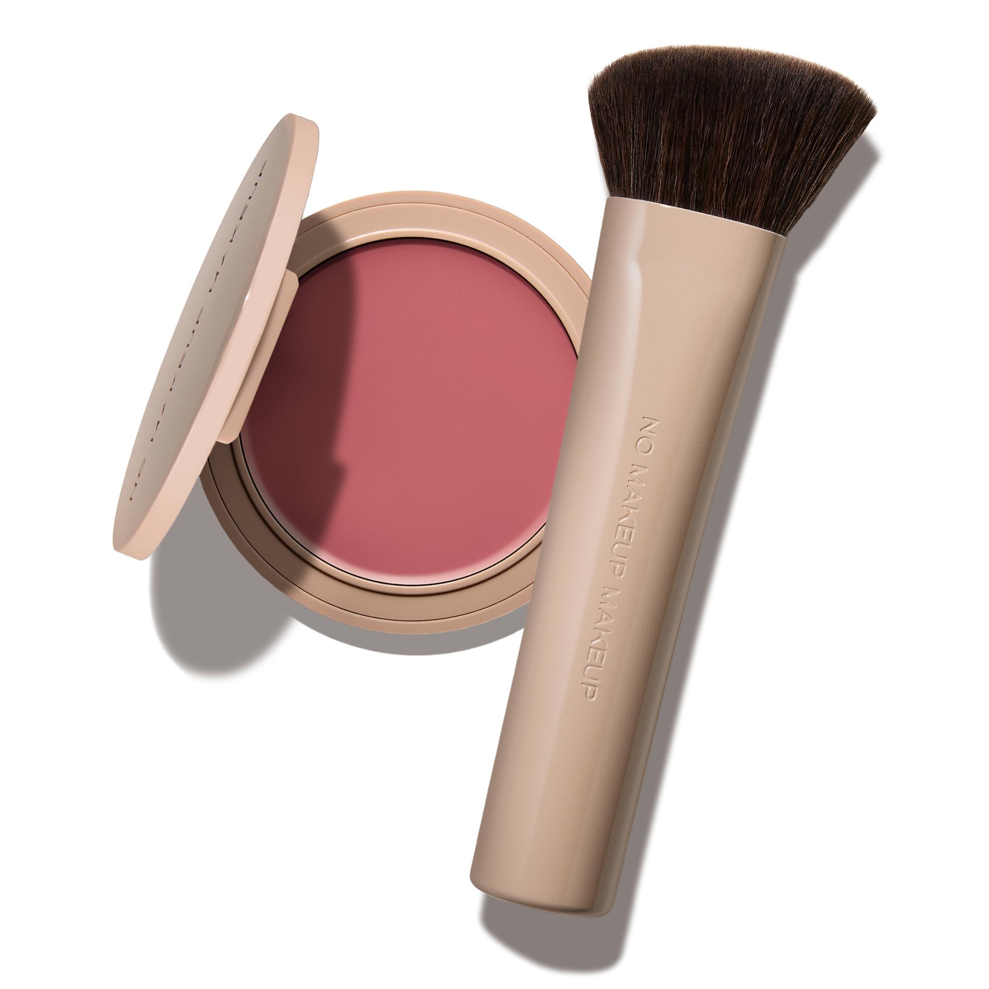 No Makeup Makeup front packaging showing compact duo and brush for effortless application