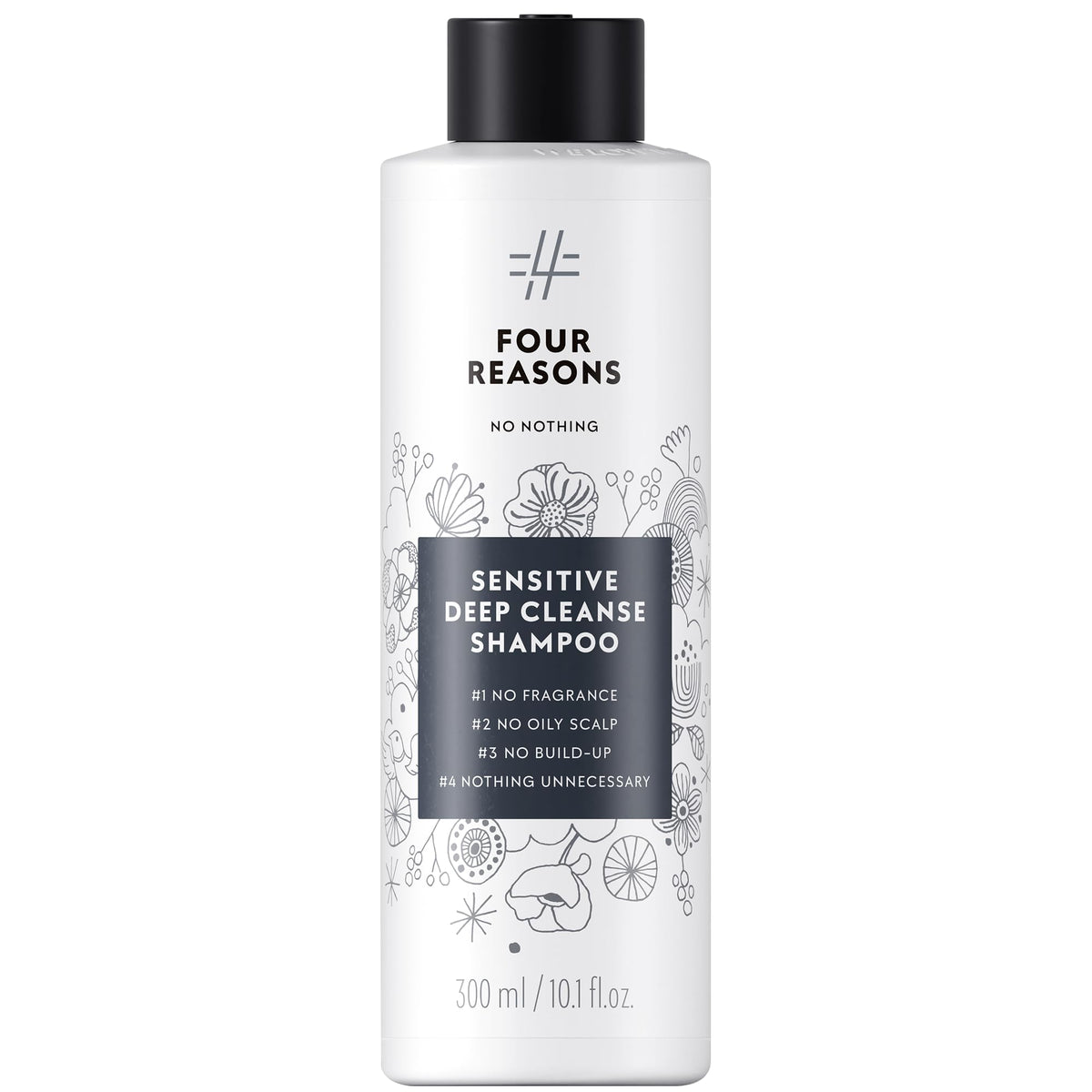 No nothing front bottle view showing clean, fragrance-free packaging and clear benefits