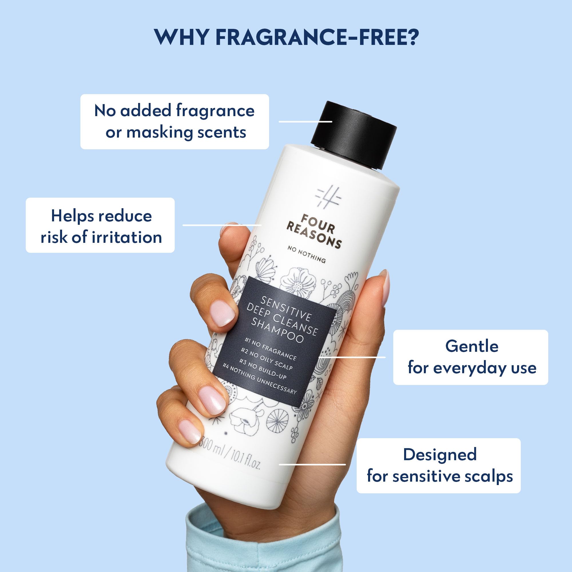 No nothing ingredient concept image highlighting gentle, hypoallergenic elements