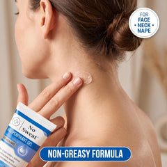 No Sweat compact size in hand illustrating easy portability benefit