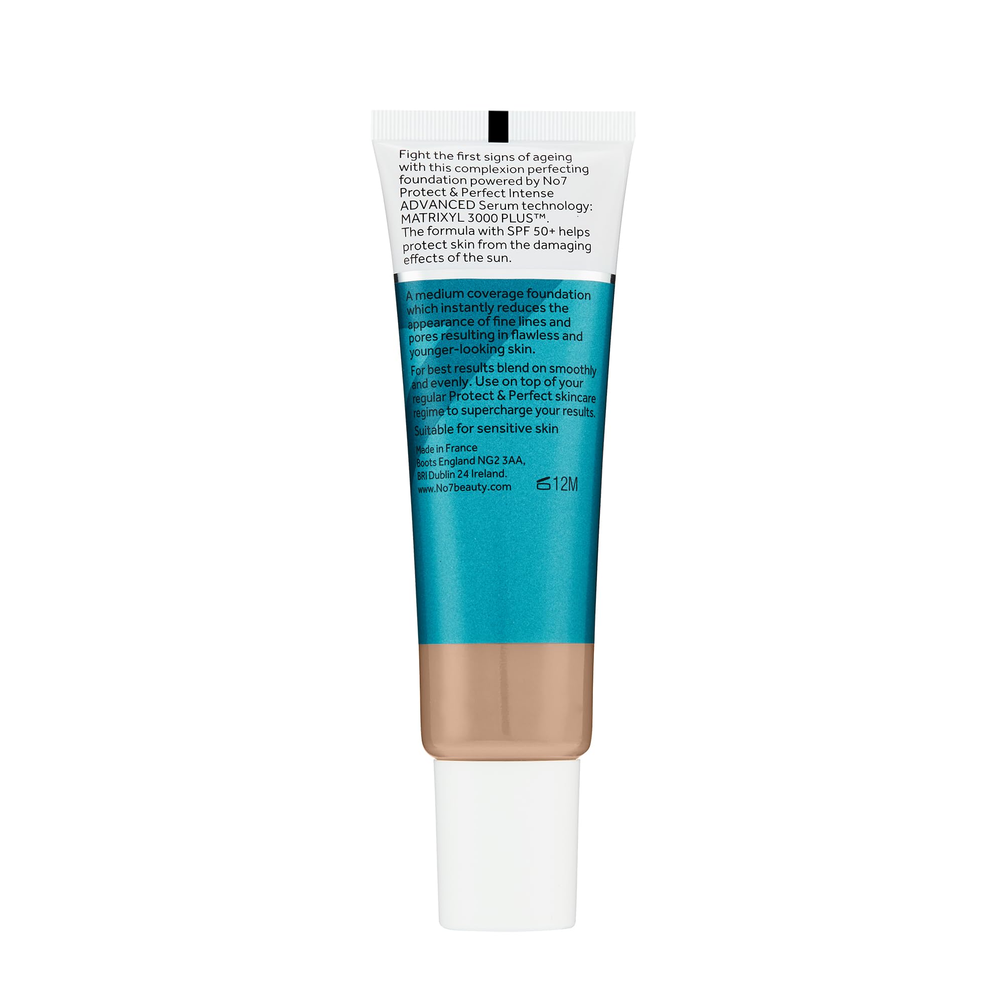 No7 foundation being applied at vanity for natural, everyday look