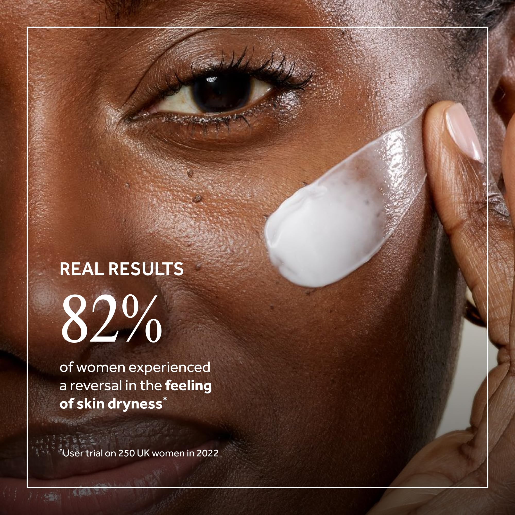 No7 cream swatch on hand demonstrating hydration and absorption