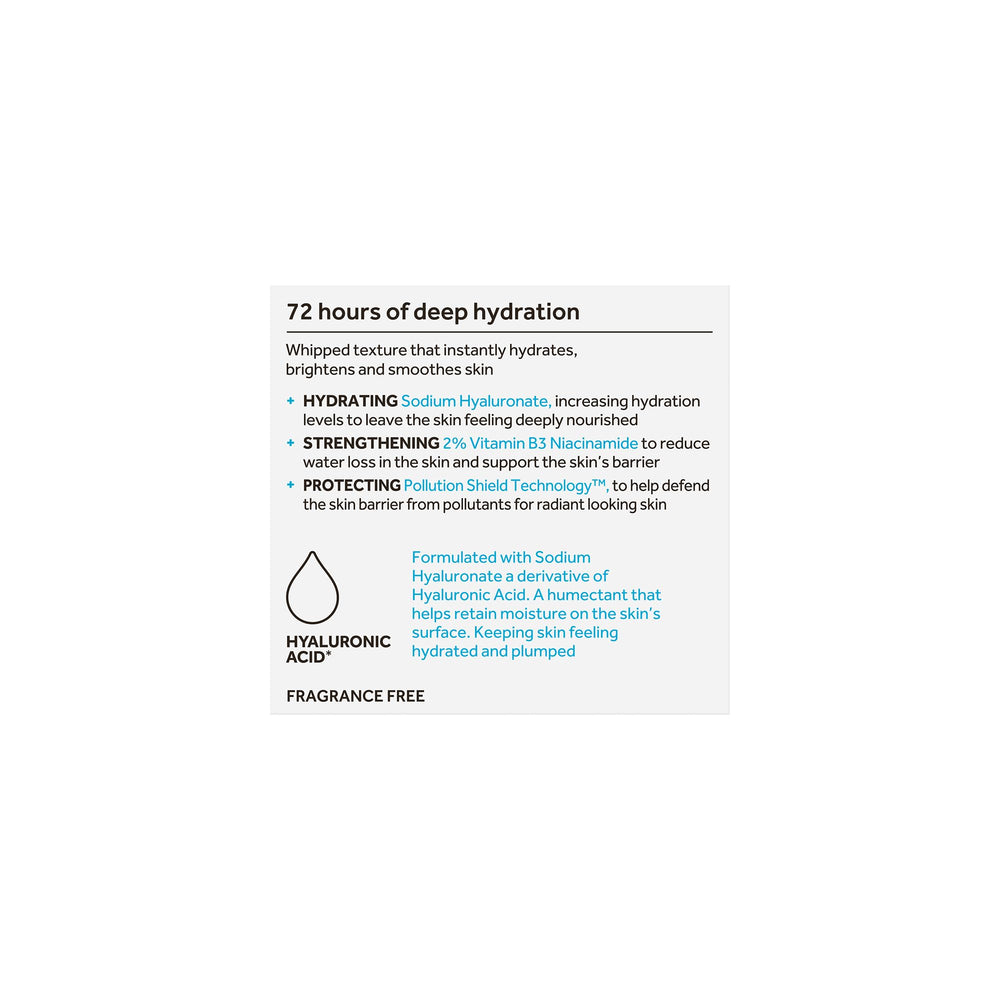 No7 hydraluminous+ jar label detail with active ingredient concentrations visible